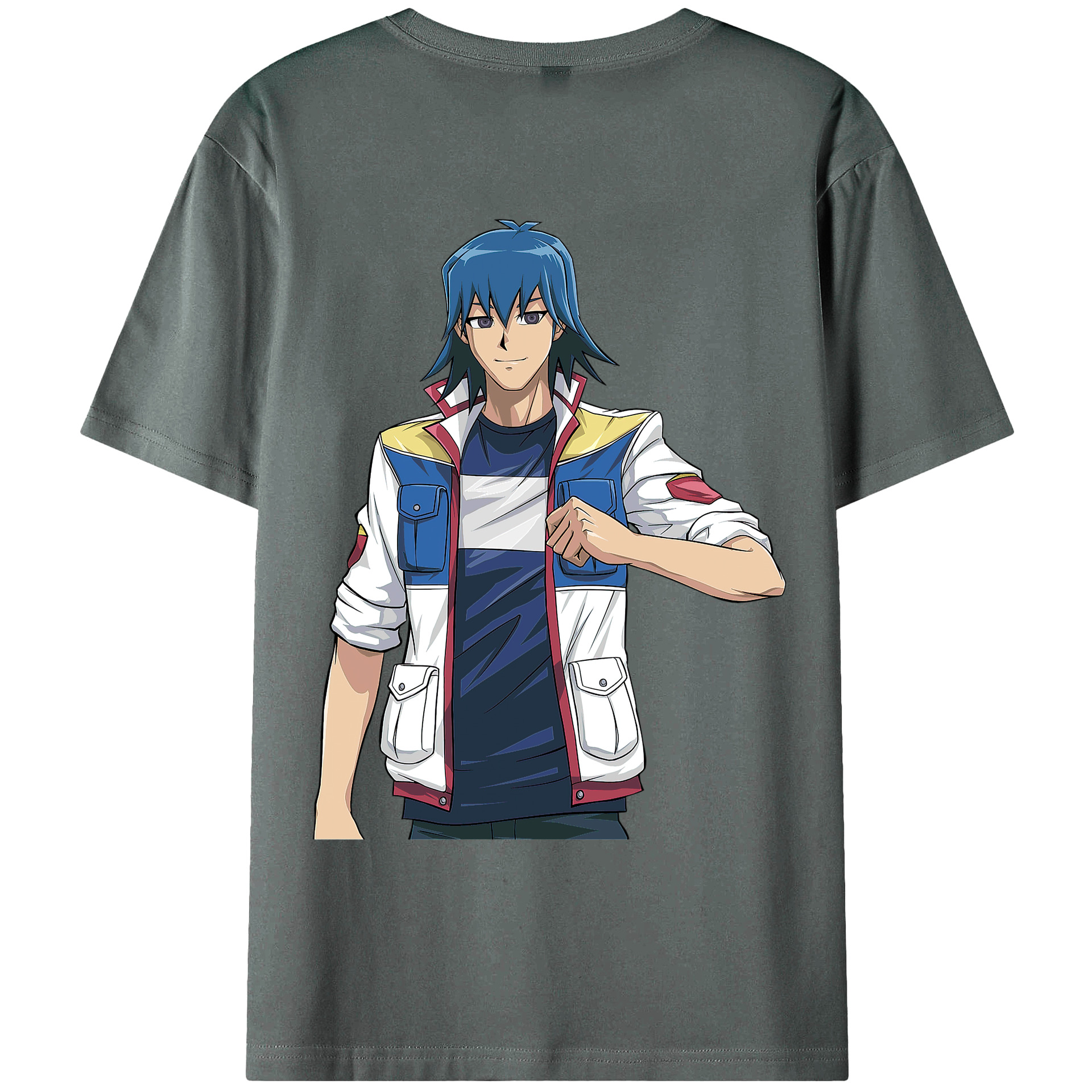 （画像用） 遊☆戯☆王 Yu-Gi-Oh! 綿100％ メンズ半袖Tシャツ（バックプリント） 通気性